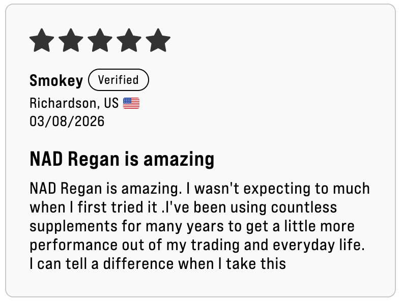 Smokey  -  NAD Regen is amazing